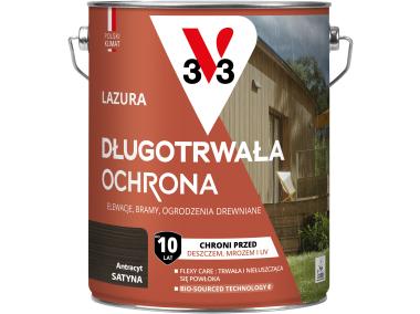 Zdjęcie: Lazura długotrwała ochrona Antracyt 4,5L V33