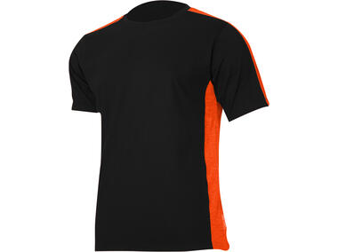 Zdjęcie: Koszulka T-Shirt 180g/m2, czarno-pomarańczowa, M, CE, LAHTI PRO