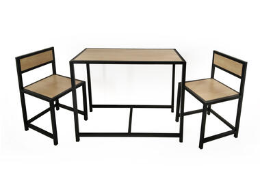 Zdjęcie: Zestaw stół + 2 krzesła Milea MDF dąb TS INTERIOR