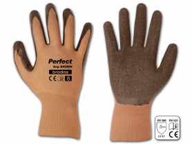 Rękawice ochronne Perfect Grip Brown lateks, rozmiar 8 BRADAS