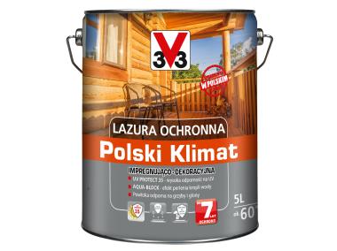 Zdjęcie: Lazura ochronna Polski Klimat Impregnująco-Dekoracyjna Mahoń 5 L V33