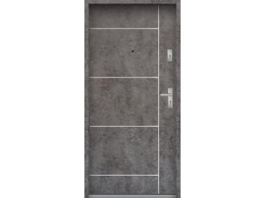 Zdjęcie: Drzwi wejściowe do mieszkań Bastion A-65 Beton ołówkowy 80 cm (NW) lewe ODP KR CENTER