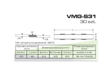 Zdjęcie: Rurki termokurczliwe z cyną i klejem 1.5-2.5 mm 30 szt. VMG-S31 VAYOX