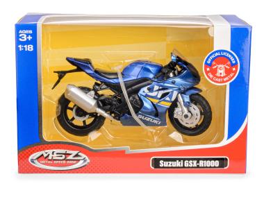 Zdjęcie: Model metalowy 1:18 Suzuki Gsx-R1000 67703 niebieski MSZ