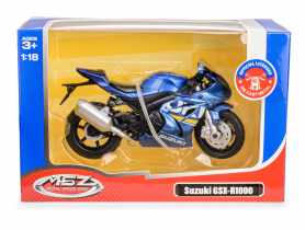 Model metalowy 1:18 Suzuki Gsx-R1000 67703 niebieski MSZ