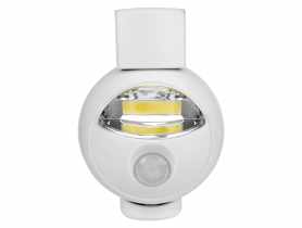 Lampka nocna 3W Cob LED 3 AA, 90lm, czujnik PIR, biała EMOS