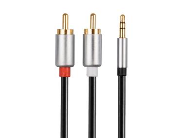 Zdjęcie: Kabel 3 m Jack 3,5 WT. - 2 RCA WT. HQ LB0093 LIBOX