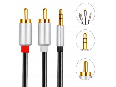 Zdjęcie: Kabel 3 m Jack 3,5 WT. - 2 RCA WT. HQ LB0093 LIBOX