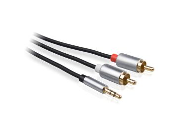 Zdjęcie: Kabel 3 m Jack 3,5 WT. - 2 RCA WT. HQ LB0093 LIBOX