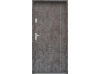 Zdjęcie: Drzwi wejściowe do mieszkań Bastion A-34 Beton ołówkowy 90 cm prawe OSPŁ KR CENTER