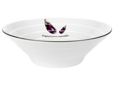 Zdjęcie: Salaterka Toskania z porcelany New Bone fi 19,5 cm wzór 4 Aubergine DECOR