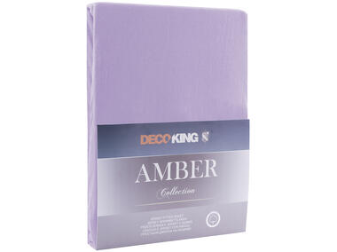 Zdjęcie: Prześcieradło Amber fioletowy 200-220x200+30 cm DECOKING