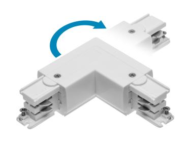 Zdjęcie: Łącznik elektryczny do szynoprzewodu 3-fazowego X-RAIL 90 stopni 220-240 V GTV