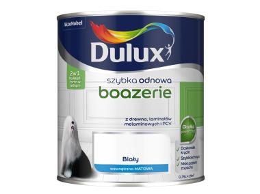 Zdjęcie: Farba akrylowa Szybka Odnowa Boazerie biały mat 0,75 L DULUX