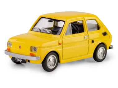 Zdjęcie: Model metalowy Prl Fiat 126P żółty DAFFI