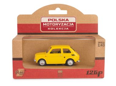 Zdjęcie: Model metalowy Prl Fiat 126P żółty DAFFI