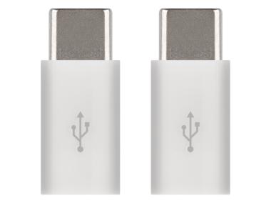 Zdjęcie: Adapter micro USB 2.0, gniazdo B - wtyk C, biały, 2 sztuki EMOS