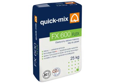 Zdjęcie: Klej do płytek 25 kg FX 600 Flex elastyczny żelowo-trasowy QUICK-MIX