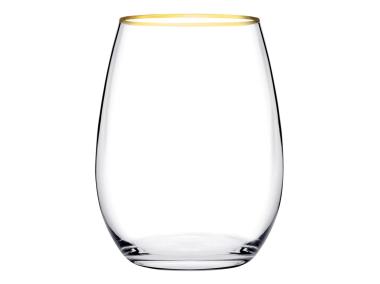 Zdjęcie: Komplet 6 szklanek Amber ze złotym rantem 350 ml PASABAHCE