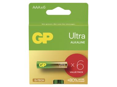 Zdjęcie: Bateria alkaliczna GP Ultra AAA (LR03) 6VP EMOS