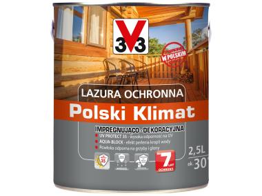 Zdjęcie: Lazura ochronna Polski Klimat Impregnująco-Dekoracyjna Bezbarwny 2,5 L V33