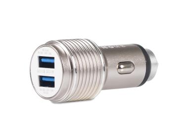 Zdjęcie: Ładowarka samochodowa z funkcją szybkiego ładowania QC 3.0 2xUSB 5V/3A LB0145 LIBOX