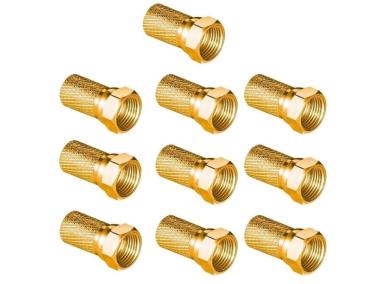 Zdjęcie: Wtyk sat F 6,8 mm Gold CU LB0104 - 10 szt. VAYOX