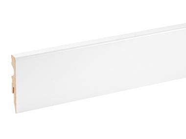 Zdjęcie: Listwa przypodłogowa MDF Biały RAL 9003 okleina półmat 5,8x1,4 cm kwadrat 220 cm CEZAR