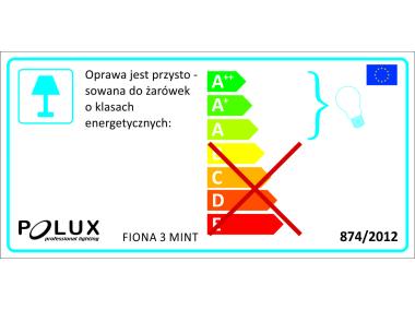 Zdjęcie: Spot oświetleniowy Fiona 3xE14 mięta POLUX