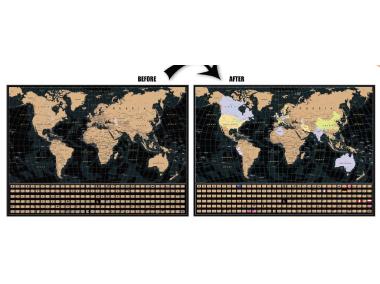 Zdjęcie: Puzzle zdrapka mapa świata VOG