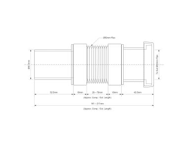 Zdjęcie: Złączka montażowa harmonijkowa Miniflex 40x40 mm MCALPINE