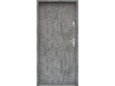 Zdjęcie: Drzwi wejściowe do mieszkań Bastion N-07 Beton srebrny 90 cm lewe OSP KR CENTER