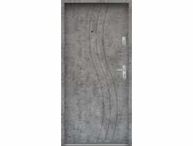 Drzwi wejściowe do mieszkań Bastion N-07 Beton srebrny 90 cm lewe OSP KR CENTER