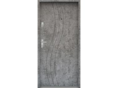 Zdjęcie: Drzwi wejściowe do mieszkań Bastion N-07 Beton srebrny 90 cm prawe OSPŁ KR CENTER