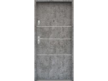 Zdjęcie: Drzwi wejściowe do mieszkań Bastion A-66 Beton srebrny 80 cm (NW) prawe ODP KR CENTER