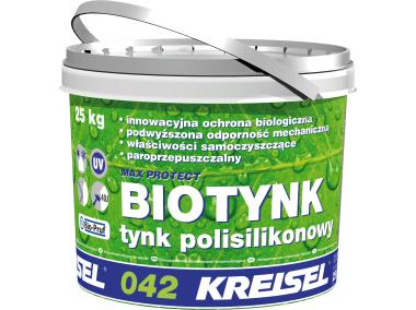 Zdjęcie: Tynk polisilikonowy Biotynk 042 biały 25 kg KREISEL