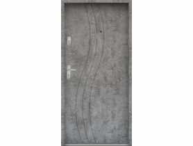 Drzwi wejściowe do mieszkań Bastion N-07 Beton srebrny 80 cm prawe ODO KR CENTER