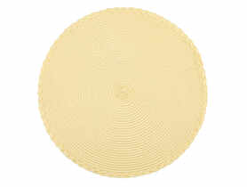 Mata stołowa okrągła średnica 38 cm dekor żółta plecionka ALTOMDESIGN