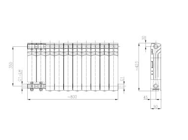 Zdjęcie: Grzejnik aluminiowy G350F/10 KFA