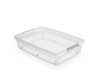 Zdjęcie: Pojemnik z pokrywką i klipsami na kółkach 79x59x19 cm 60 L (2912) Basestore ORPLAST