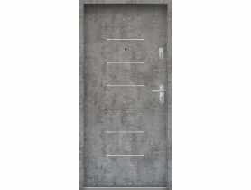 Drzwi wejściowe do mieszkań Bastion A-39 Beton srebrny 80 cm lewe ODP KR CENTER