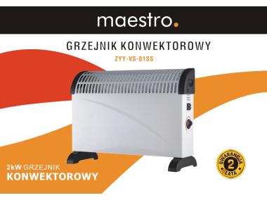 Zdjęcie: Grzejnik konwektorowy Maestro 2000 W bez nawiewu NERGIS