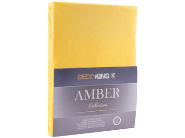 Zdjęcie: Prześcieradło Amber żółty 160-180x200+30 cm DECOKING