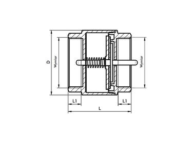 Zdjęcie: Zawór zwrotny z mosiężnym grzybkiem 11/4 KFA