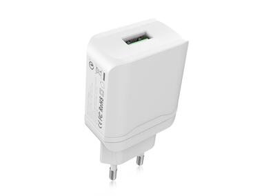 Zdjęcie: Ładowarka sieciowa USB z funkcją szybkiego ładowania Quick Charge 3.0 LB0144 LIBOX