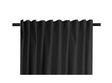 Zdjęcie: Zasłona welwetowa sztruks casual czarna 140x270 cm CHIC HOME