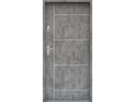 Drzwi wejściowe do mieszkań Bastion A-65 Beton srebrny 90 cm prawe ODO KR CENTER