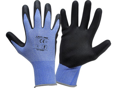 Zdjęcie: Rękawice lateks czarno-niebieskie,  11, CE,LAHTI PRO