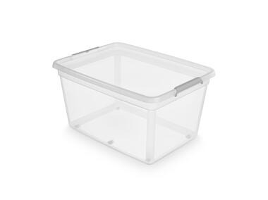 Zdjęcie: Pojemnik z pokrywką i klipsami na kółkach 79x59x43 cm 140 L (2922) Basestore ORPLAST