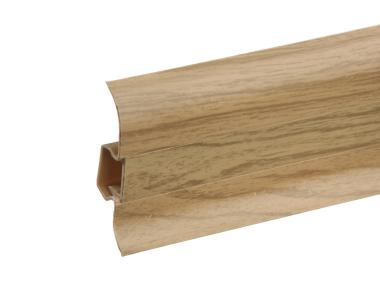 Zdjęcie: Listwa przypodłogowa PVC Premium Classic 22x59 mm; 2,20 m Teak Ciemny Mat CEZAR